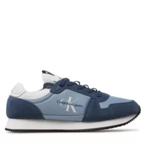 Sneakersy Calvin Klein Jeans – Runner Sock Laceup Ny-Lth YM0YM00553 Iceland Blue/Dark Denim/White 0G1
