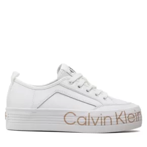 Sneakersy Calvin Klein Jeans – Vulc Flatf Low Wrap Around Logo YW0YW01025 White YBR