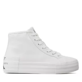 Sneakersy Calvin Klein Jeans – Vulc Flatform Bold Essential YW0YW01031 White YBR
