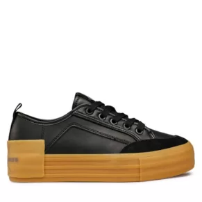 Sneakersy Calvin Klein Jeans – Vulc Flatform Bold Lth-Su YW0YW00866 Black BDS