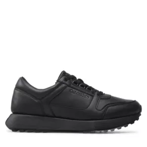 Sneakersy Calvin Klein – Low Top Lace Up Lth HM0HM00747 Triple Black 0GL