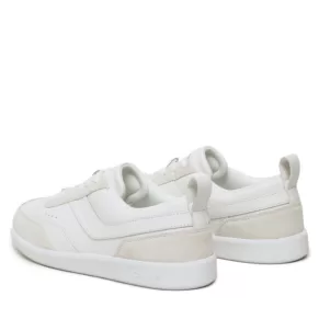 Sneakersy Calvin Klein – Low Top Lace Up Lth Mix HM0HM00851 Triple White 0K4
