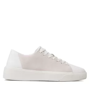 Sneakersy Calvin Klein – Low Top Lace Up Lth Mix HM0HM01005 Triple White 0K4