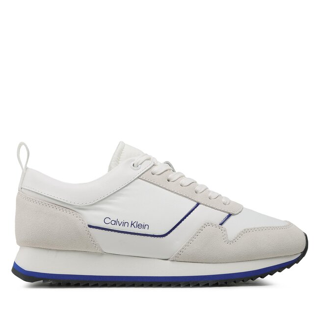 Sneakersy Calvin Klein – Low Top Lace Up Mix HM0HM00985 White/Ultra Blue 0K7