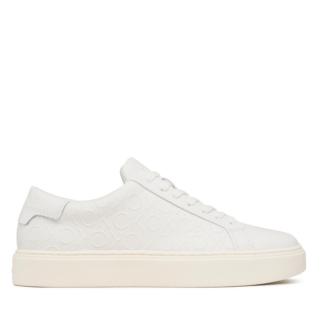 Sneakersy Calvin Klein – Low Top Lace Up Mono Hf HM0HM01068 Triple White 0K4