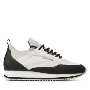 Sneakersy Calvin Klein – Low Top Lace Up Nylon HM0HM00921 White/Black 0K9