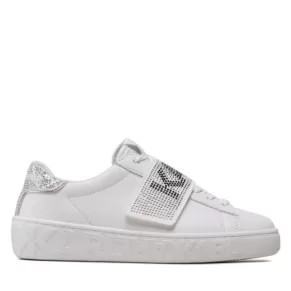 Sneakersy KARL LAGERFELD – KL61037 White Lthr W/Silver