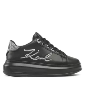 Sneakersy Karl Lagerfeld – KL62510A Black Lthr w/Silver