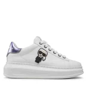 Sneakersy Karl Lagerfeld – KL62530 White Lthr W/Lilac