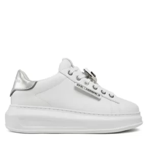 Sneakersy Karl Lagerfeld – KL62576K White Lthr W/Silver