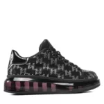 Sneakersy KARL LAGERFELD – KL62620A Glitter Mix Blk W/Silver