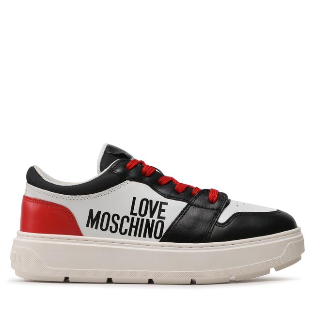 Sneakersy LOVE MOSCHINO – JA15274G1GIAB10B Bian/Nero/Rosso