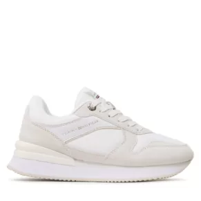 Sneakersy Tommy Hilfiger – Elevated Feminine Runner FW0FW06949 White YBS