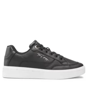 Sneakersy Tommy Hilfiger – Essential Th Court Sneaker FW0FW06601 Black BDS