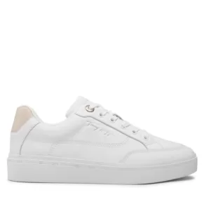 Sneakersy Tommy Hilfiger – Essential Th Court Sneaker FW0FW06601 White YBR