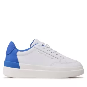 Sneakersy Tommy Hilfiger – Feminine Sneaker With Color Pop FW0FW06896 White/Electric Blue 0LA
