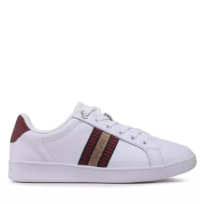 Sneakersy Tommy Hilfiger – Signature Webbing Court Sneaker FW0FW06803 White YBR