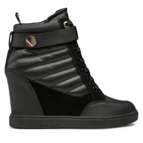 Sneakersy Tommy Hilfiger – Wedge Sneaker Boot FW0FW06752 Black BDS