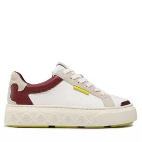 Sneakersy Tory Burch – Ladybug Sneaker Leather 141752 White/Bordeaux/Frost 600