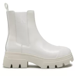Sztyblety Calvin Klein Jeans – Chunky Comabt Chelsea Boot YW0YW00855 White YBR