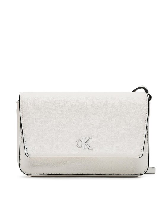 Calvin Klein Jeans Torebka Minimal Monogram Wallet W/Strap K60K610704 Écru