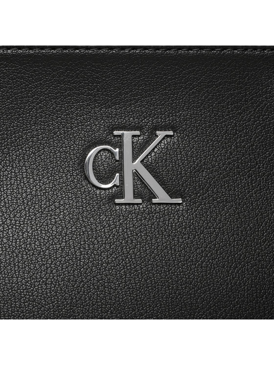 Calvin Klein Jeans Torebka Minimal Monogran Shopper28 K60K610687 Czarny zdjęcie nr 2