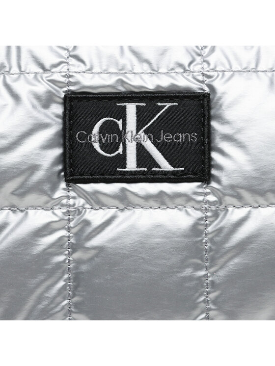 Calvin Klein Jeans Torebka Quilted Shoulder Bag IU0IU00447 Srebrny zdjęcie nr 2