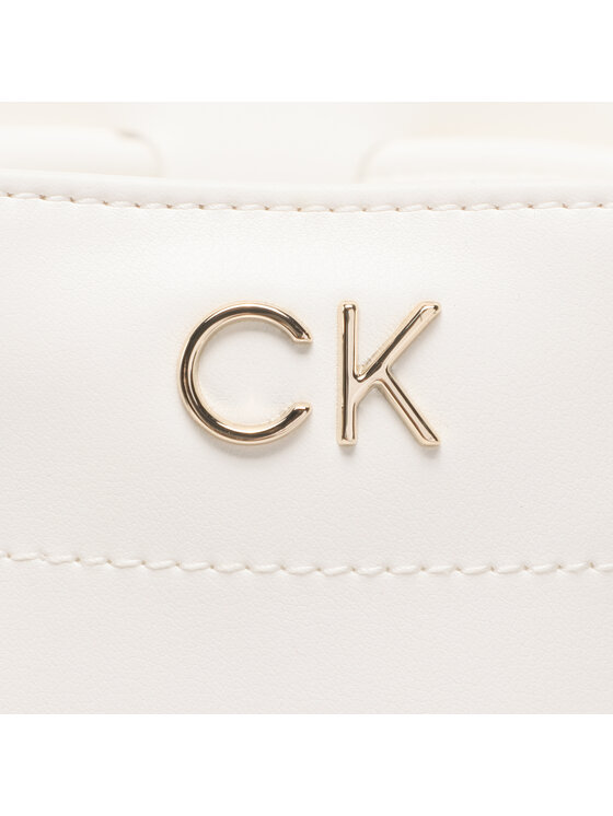 Calvin Klein Jeans Torebka Re-Lock Drawstring Bag Mini K60K610450 Biały zdjęcie nr 2