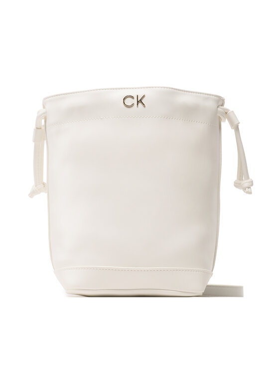 Calvin Klein Jeans Torebka Re-Lock Drawstring Bag Mini K60K610450 Biały
