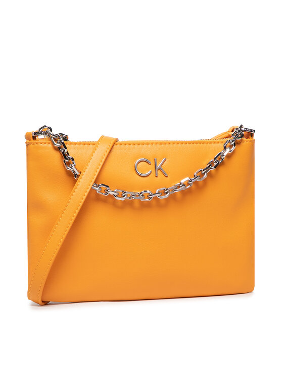 Calvin Klein Jeans Torebka Re Lock Ew Crossbody W Chain K60K609115 Pomarańczowy zdjęcie nr 2