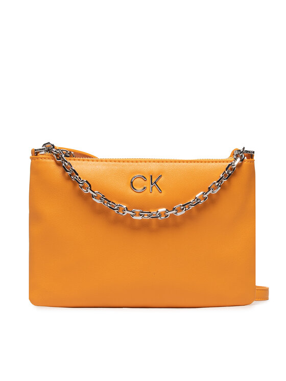 Calvin Klein Jeans Torebka Re Lock Ew Crossbody W Chain K60K609115 Pomarańczowy