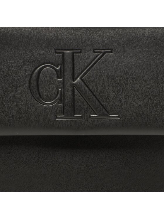 Calvin Klein Jeans Torebka Sculpted Boxy Flap Cb19 Pipping K60K610306 Czarny zdjęcie nr 2