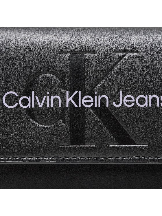 Calvin Klein Jeans Torebka Sculpted Ew Flap Xbody Mono K60K610579 Czarny zdjęcie nr 2
