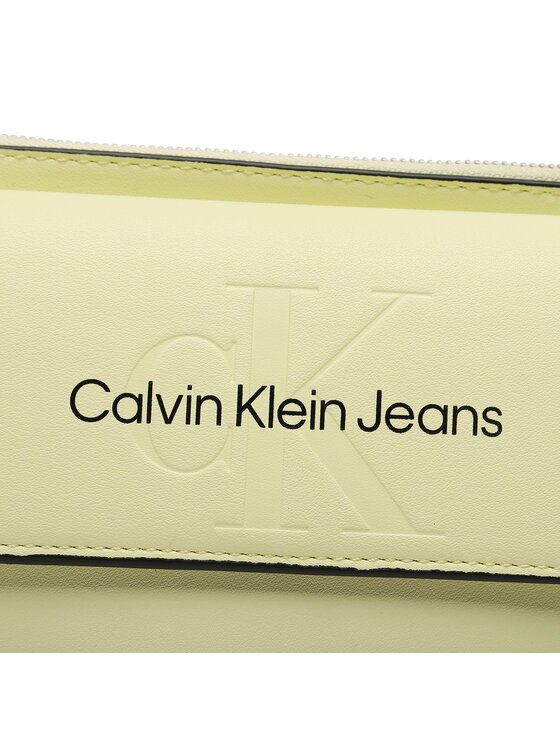 Calvin Klein Jeans Torebka Sculpted Ew Flap Xbody Mono K60K610579 Żółty zdjęcie nr 2