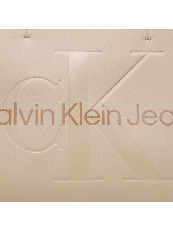 Calvin Klein Jeans Torebka Sculpted Shopper29 Mono K60K610276 Beżowy zdjęcie nr 2