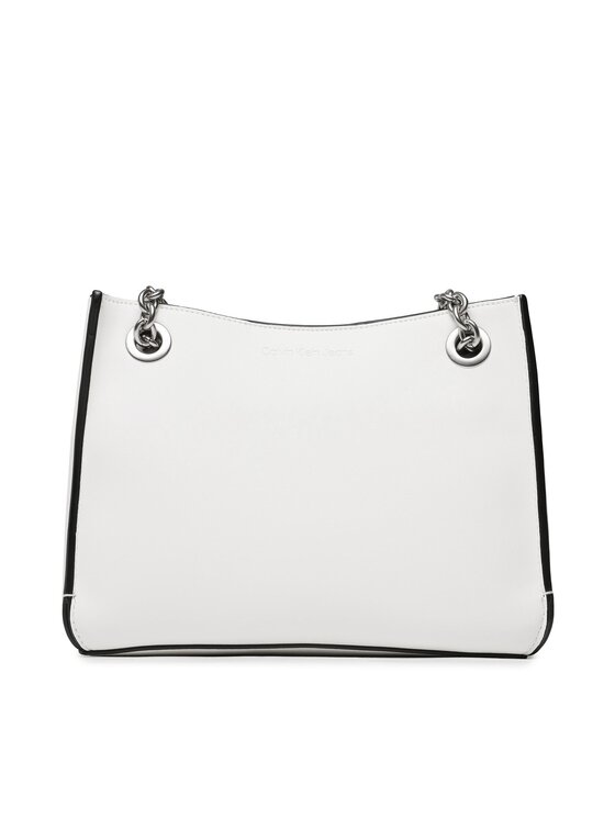 Calvin Klein Jeans Torebka Sculpted Shoulder Bag W/Chain24 K60K610565 Biały zdjęcie nr 4