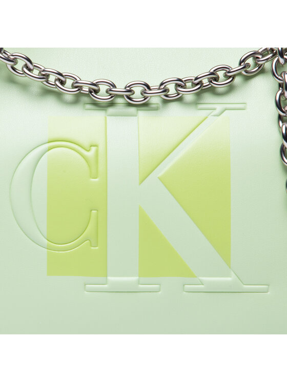 Calvin Klein Jeans Torebka Sculpted Shoulder Bag24 Chain K60K609767 Zielony zdjęcie nr 3