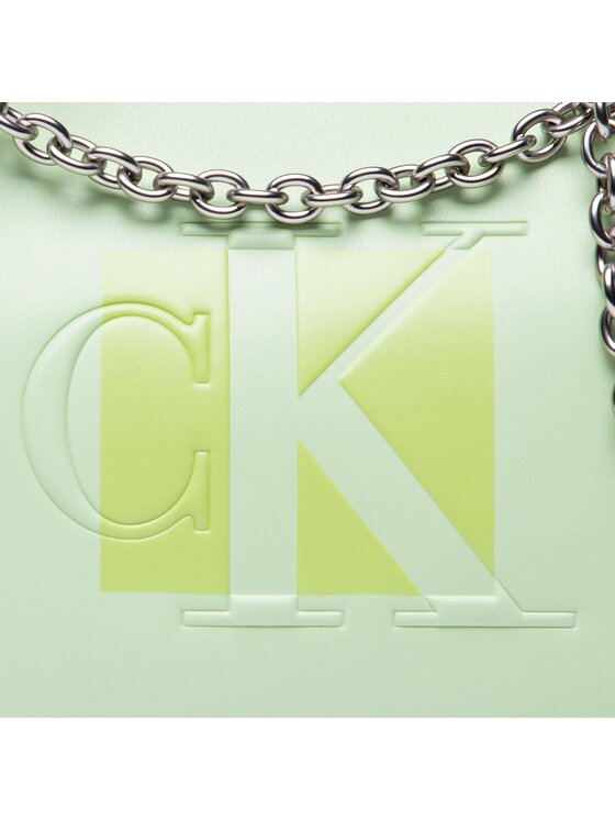 Calvin Klein Jeans Torebka Sculpted Shoulder Bag24 Chain K60K609767 Zielony zdjęcie nr 4