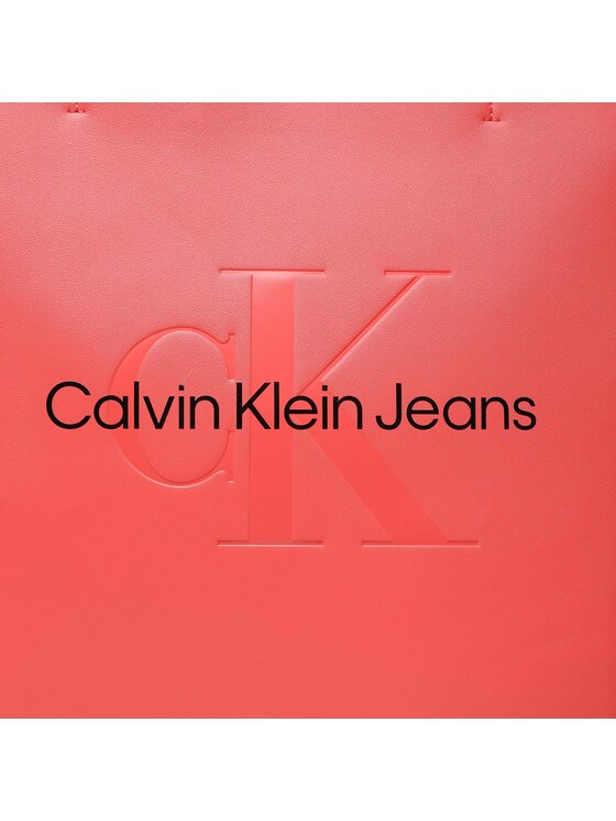 Calvin Klein Jeans Torebka Sculpted Slim Tote34 Mono K60K610825 Koralowy zdjęcie nr 2