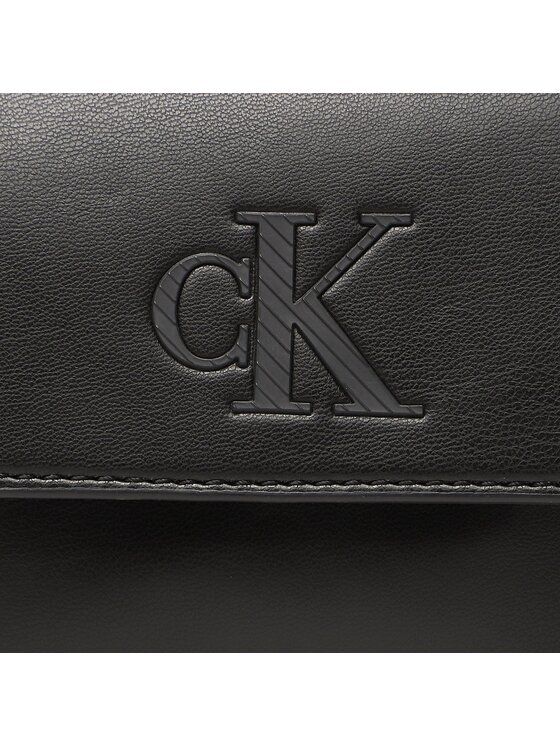 Calvin Klein Jeans Torebka Sleek Ew Flap Conv Sb20 Solid K60K610319 Czarny zdjęcie nr 2