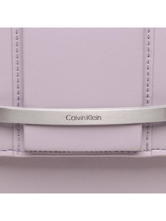 Calvin Klein Torebka Bar Hardware Shoulder Bag Md K60K610734 Fioletowy zdjęcie nr 2
