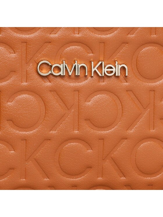 Calvin Klein Torebka Ck Must Mini Tote Embossed K60K610193 Brązowy zdjęcie nr 2