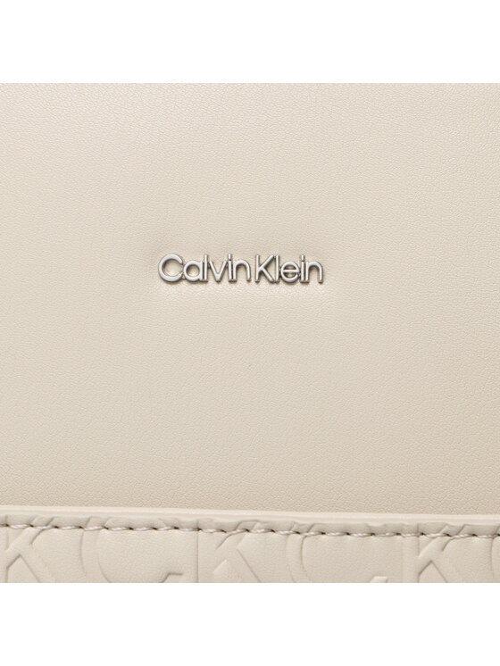 Calvin Klein Torebka Ck Must Shopper Lg Em Mono K60K610924 Beżowy zdjęcie nr 2
