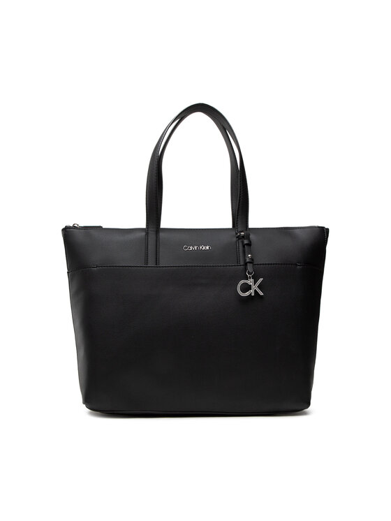 Calvin Klein Torebka Ck Must Shopper Lg W/Slip Pocket K60K609116 Czarny