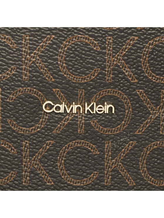 Calvin Klein Torebka Ck Must Shopper Md Mono K60K610923 Brązowy zdjęcie nr 2