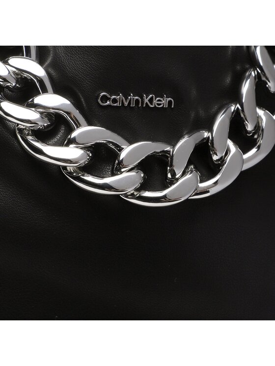 Calvin Klein Torebka Puffed Tote Lg K60K609855 Czarny zdjęcie nr 2