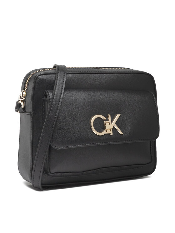 Calvin Klein Torebka Re-Lock Camera Bag With Flap K60K609114 Czarny zdjęcie nr 2