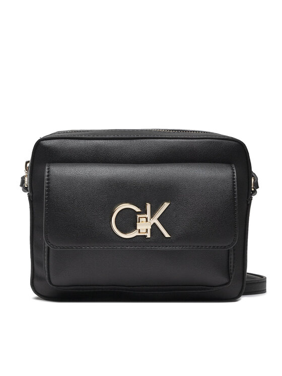 Calvin Klein Torebka Re-Lock Camera Bag With Flap K60K609114 Czarny
