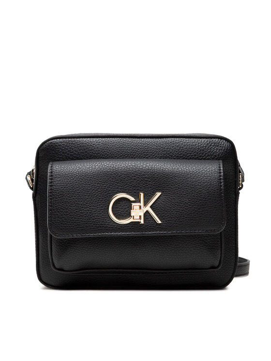 Calvin Klein Torebka Re-Lock Camera Bag With Flap Pbl K60K609397 Czarny