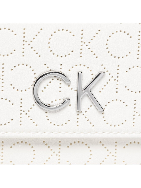 Calvin Klein Torebka Re-Lock Dbl Crossbody Bag Perf K60K609399 Biały zdjęcie nr 4